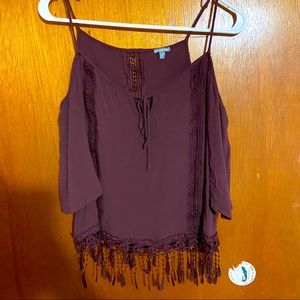 Strappy off the shoulder Charlotte Russe Top